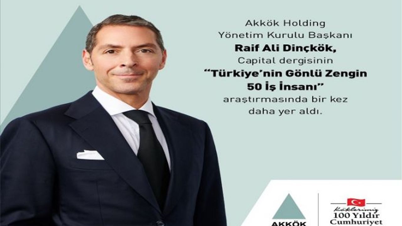 Raif Ali Dinçkök Türkiye’nin gönlü zengin iş insanları araştırmasında yer aldı