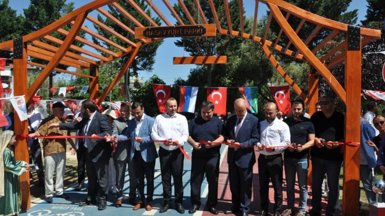 Kardeş şehir Hasavyurt parkı törenle açıldı