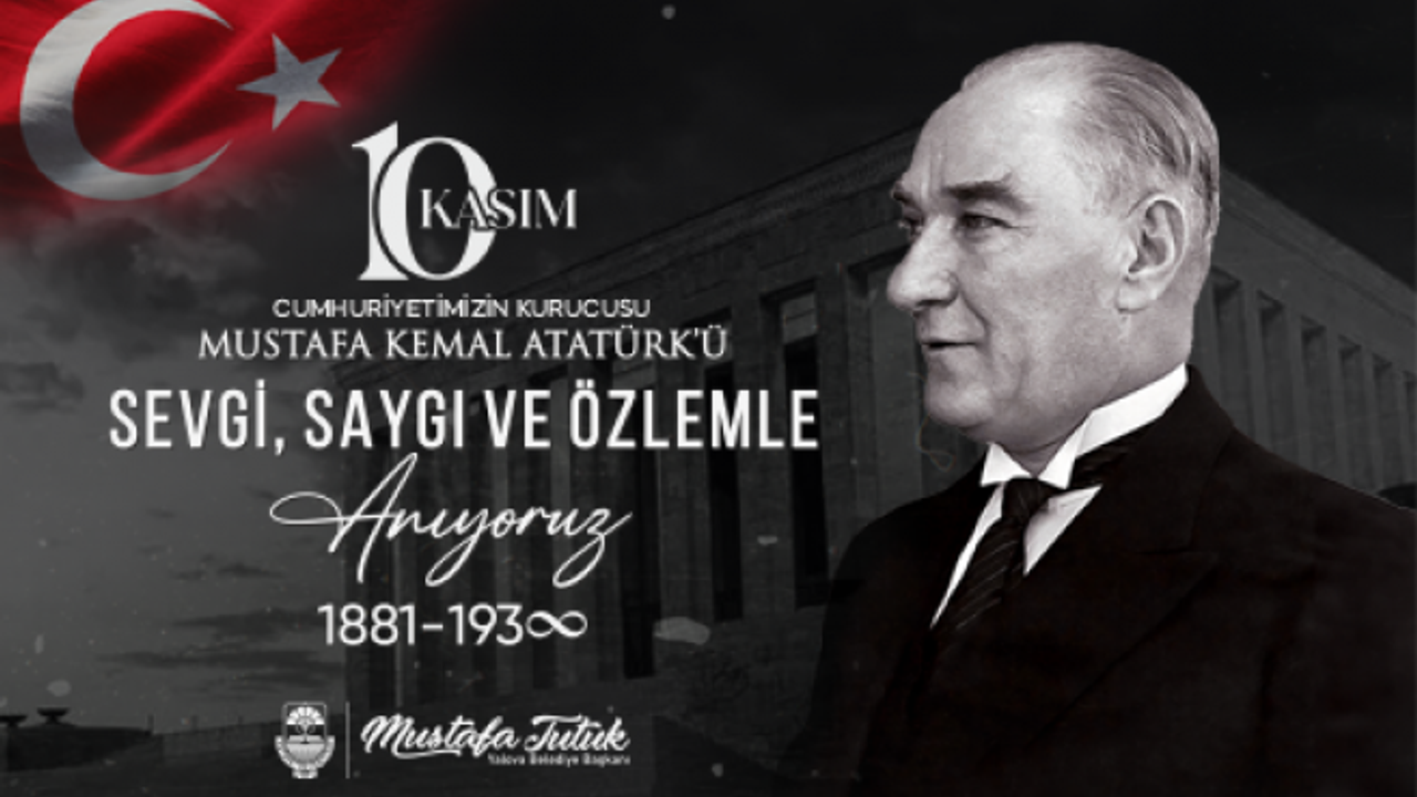 Yalova Belediyesi 10 Kasım Atatürk'ü Anma Günü İlanı