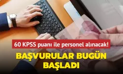 60 KPSS Puanıyla Kamuya Personel Alımı