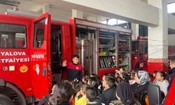 Yalova İtfaiyesi’nden Minik Öğrencilere Uygulamalı Yangın Güvenliği Eğitimi