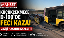 Küçükçekmece'de Otomobil İETT Otobüsüne Çaptı: 3 Ölü