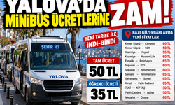 Yalova Minibüs Ücretlerine Zam! Yeni Fiyatlar 2026