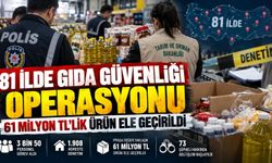 81 İlde Gıda Güvenliği Operasyonu: 61 Milyon TL’lik Ürün Ele Geçirildi
