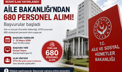 Aile ve Sosyal Hizmetler Bakanlığı 680 Personel Alımı Başladı! Başvuru Tarihleri ve Şartlar Açıklandı