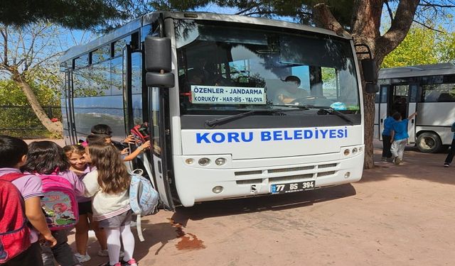 Koru Belediyesi öğrencileri ücretsiz servisle taşıyor