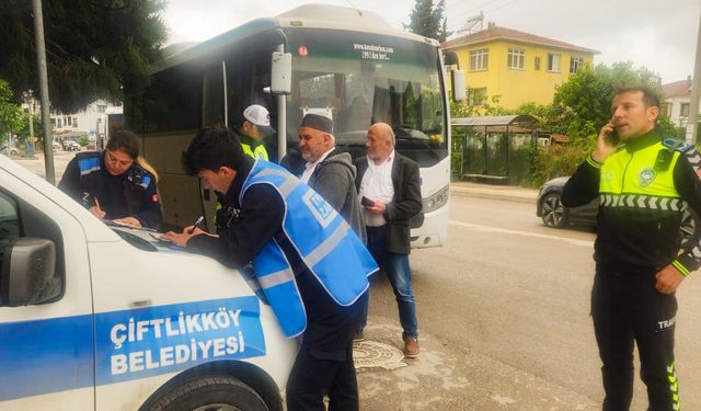 Çiftlikköy’de Servis Araçlarına Sıkı Denetim