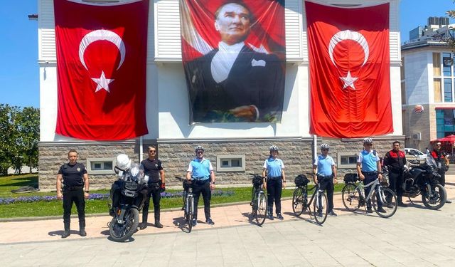 Yalova’da Bisikletli Polisler Görevde