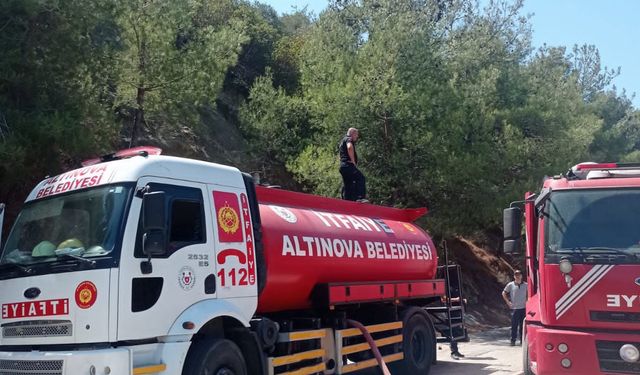 Altınova İtfaiyesi Çanakkale Orman Yangınında Kahramanca Görev Aldı