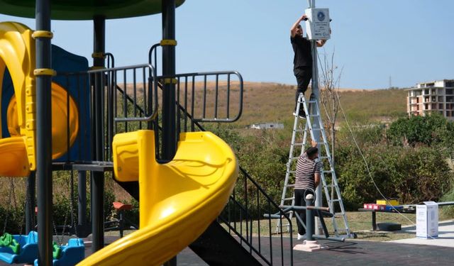 Çiftlikköy’de Parklara 7/24 Güvenlik Kamerası Dönemi Başladı