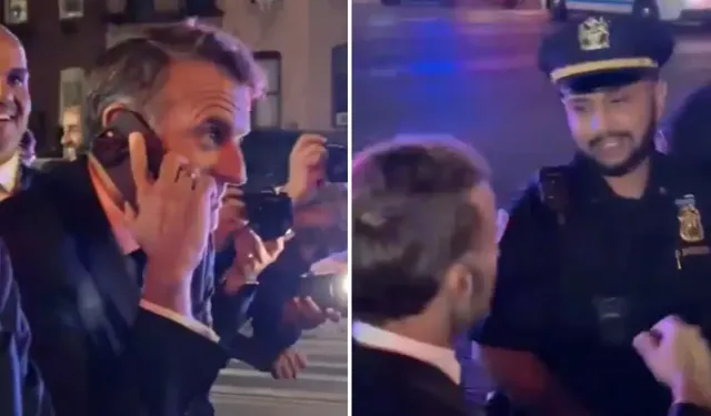 Macron’un Aracı Trump’ın Konvoyu İçin Durduruldu