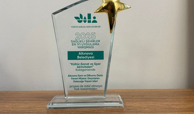 Altınova Belediyesi’ne Sağlıklı Kentler Birliği’nden “Altın Ödül”!
