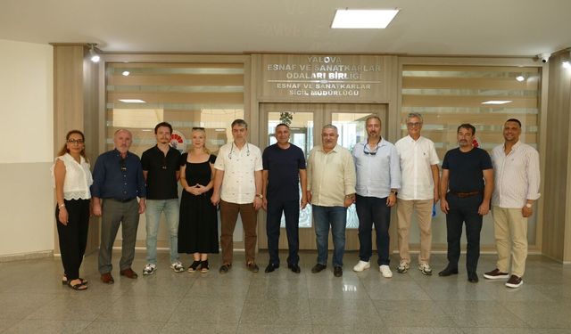 Yalova Gazeteciler Cemiyeti'nden YESOB Başkanı Mustafa Bozkurt'a Hayırlı Olsun Ziyareti
