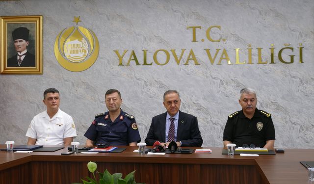 YALOVA VALİLİĞİ 6 AYLIK GÜVENLİK BİLANÇOSUNU PAYLAŞTI