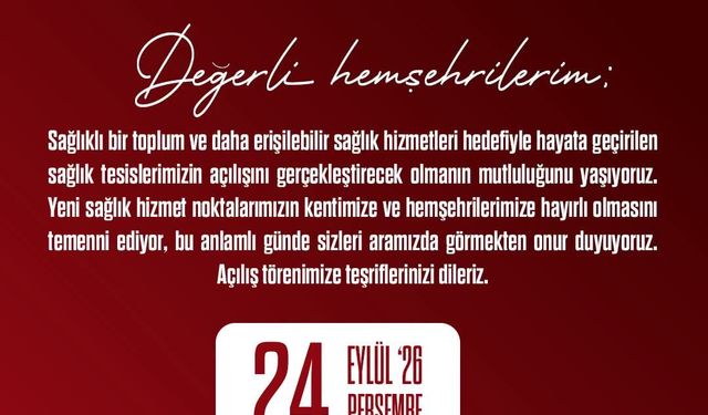 Yalova’ya İki Yeni Aile Sağlığı Merkezi Açılıyor: Tarih ve Adresler Belli Oldu