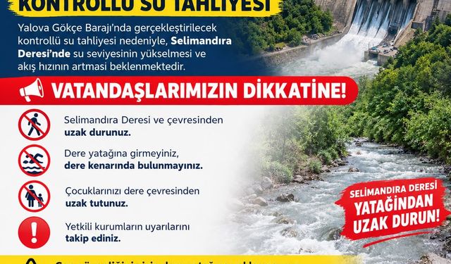 ⚠️ YALOVA’DA KRİTİK UYARI! GÖKÇE BARAJI’NDA KONTROLLÜ SU TAHLİYESİ