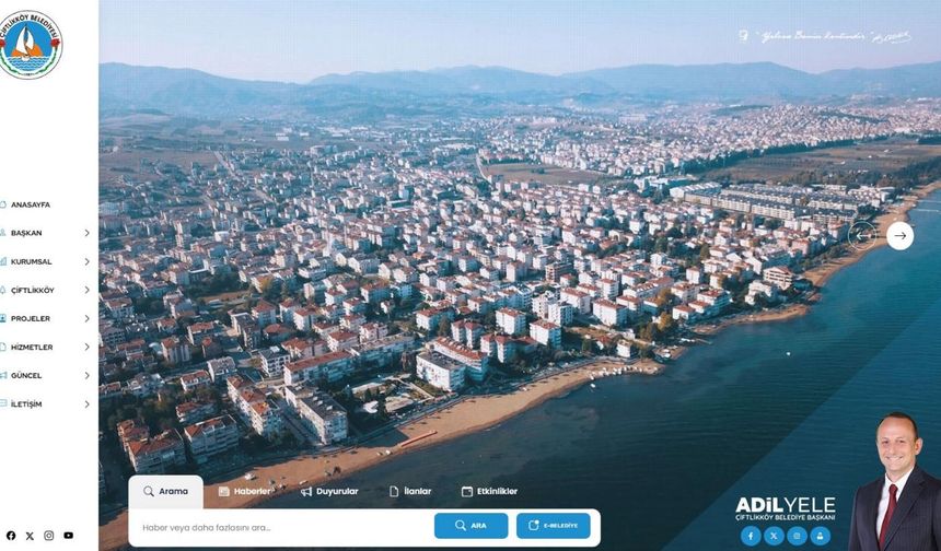 Çiftlikköy Belediyesi web sitesi yenilendi