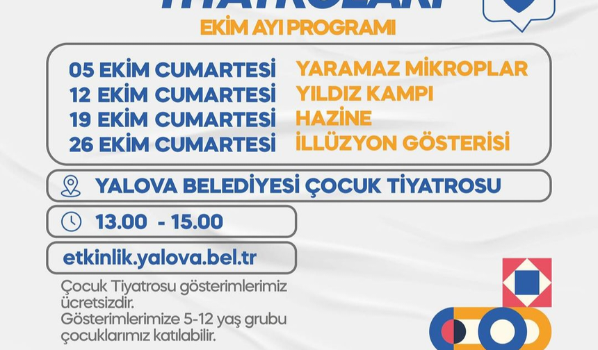 Yalova'da Çoçuklar İçin Tiyatro Şöleni