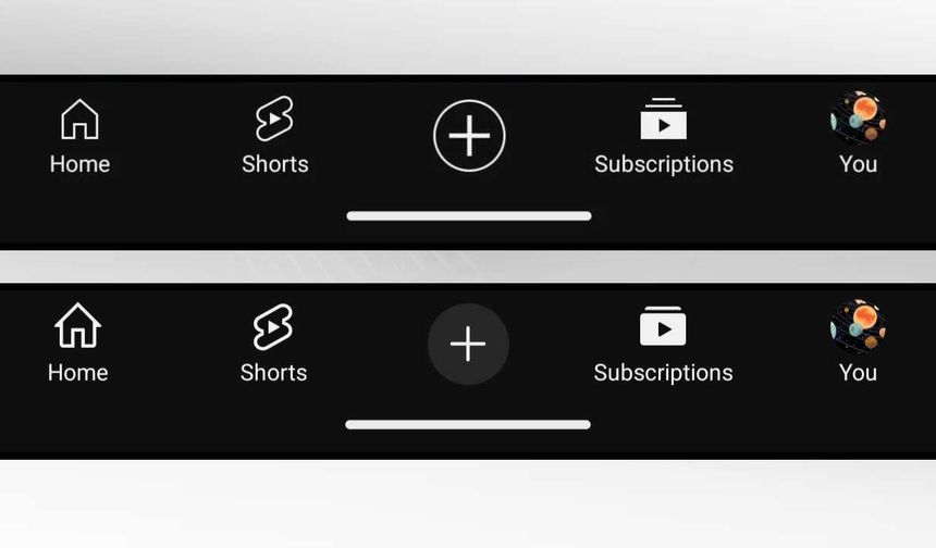 YouTube, Android uygulamasındaki alt çubuğunu yeniledi