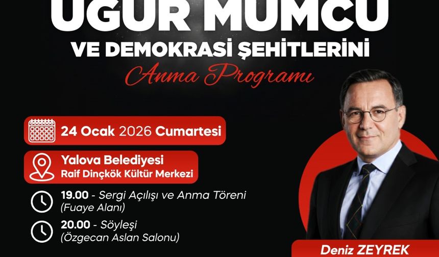 Uğur Mumcu ve Demokrasi Şehitleri Yalova’da Anılacak