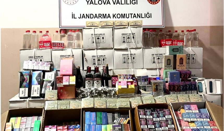 Yalova’da Kaçak Alkol ve Tütün Operasyonu: 2 Şüpheliye İşlem Başlatıldı