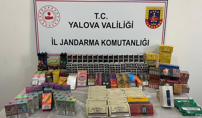 Yalova’da Kaçak Tütün Operasyonu: Binlerce Makaron ve Elektronik Sigara Ele Geçirildi