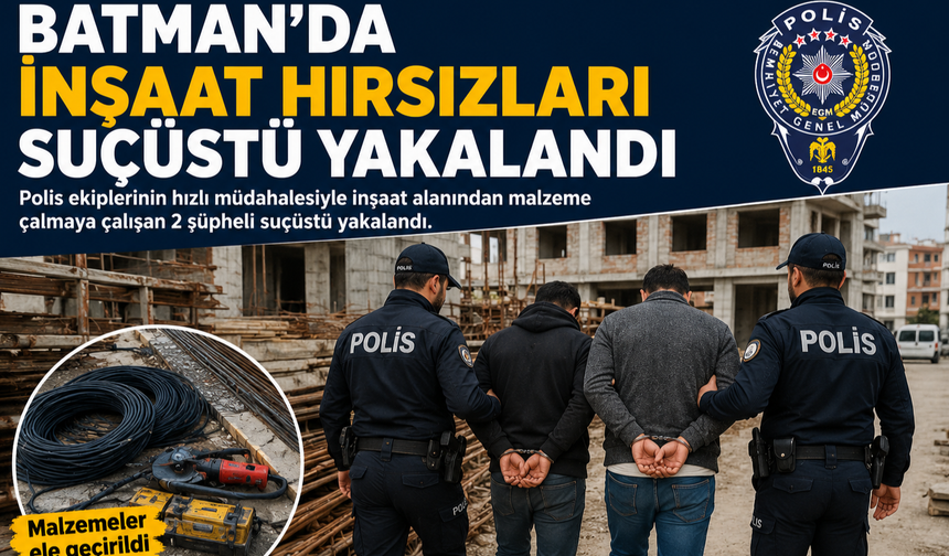 Batman’da İnşaat Hırsızları Suçüstü Yakalandı