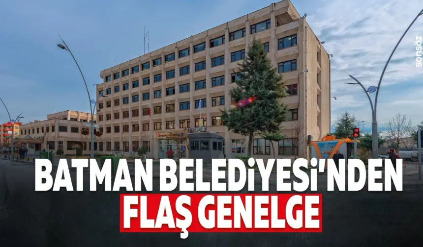Batman Belediyesi'nden Enerji Tasarrufu Hamlesi: Klima ve Elektrik Kullanımına Yeni Düzenleme
