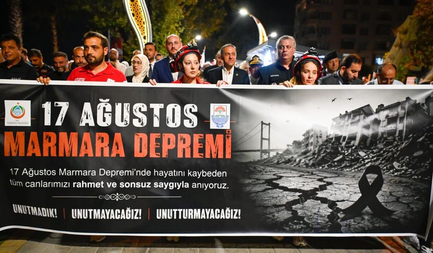 Yalova Unutmadı: Marmara Depremi’nin 27. Yılında Deprem Anıtı’nda Anma Töreni