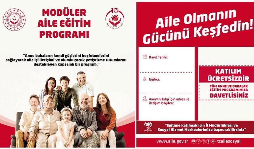 Modüler Aile Eğitim Programı Başlıyor: Aile İçi İletişim ve Ebeveynlik Becerileri Güçleniyor