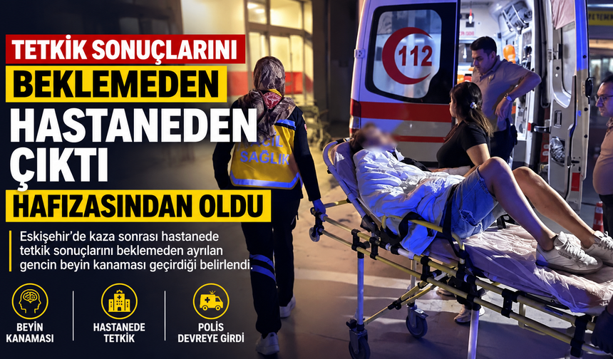 Eskişehir'de Hastaneden Kaçan Genç Beyin Kanaması Geçirdi