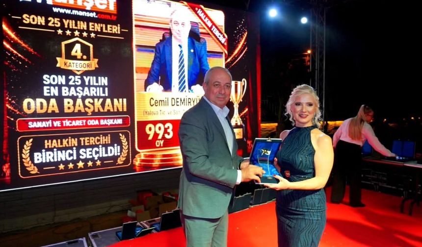 Cemil Demiryürek, “Son 25 Yılın En Başarılı YTSO Başkanı” Ödülünü Aldı