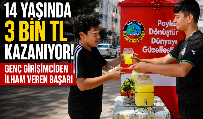 14 Yaşındaki Genç Limonata Satarak Harçlığını Çıkardı