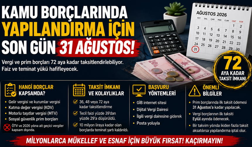 Prim ve Vergi Borçları İçin Son Başvuru Tarihi 31 Ağustos