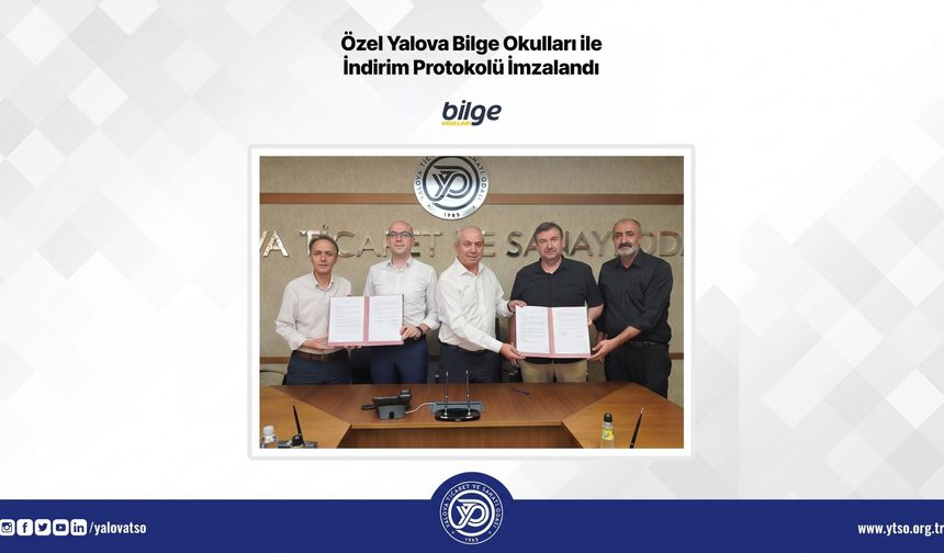 YTSO ile Özel Yalova Bilge Okulları Arasında Eğitim Protokolü İmzalandı