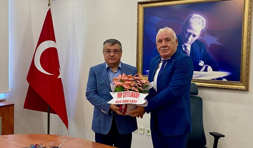 MHP Çiftlikköy İlçe Başkanlığı’ndan Kaymakam Ali Ada’ya Ziyaret
