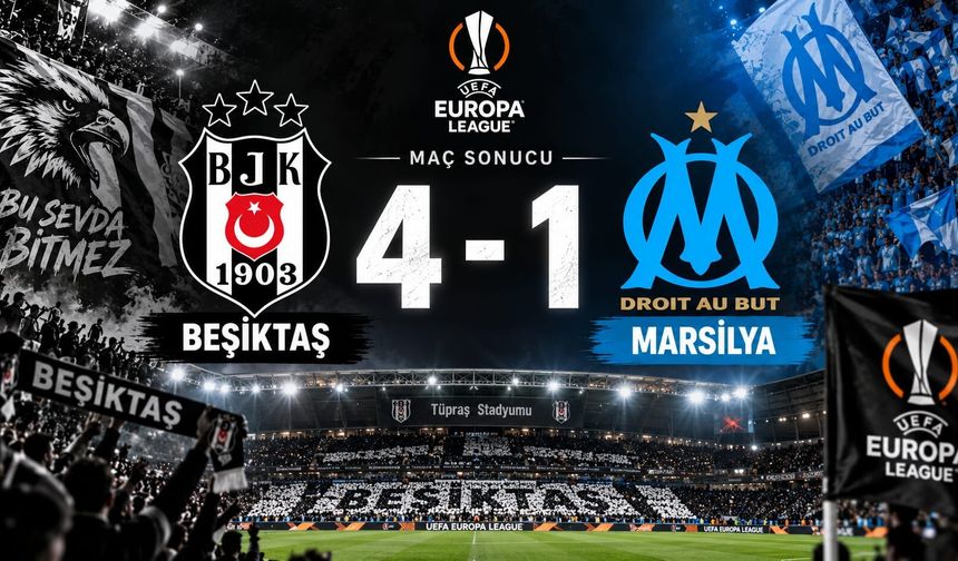 Beşiktaş’tan Marsilya karşısında Avrupa’da farklı galibiyet
