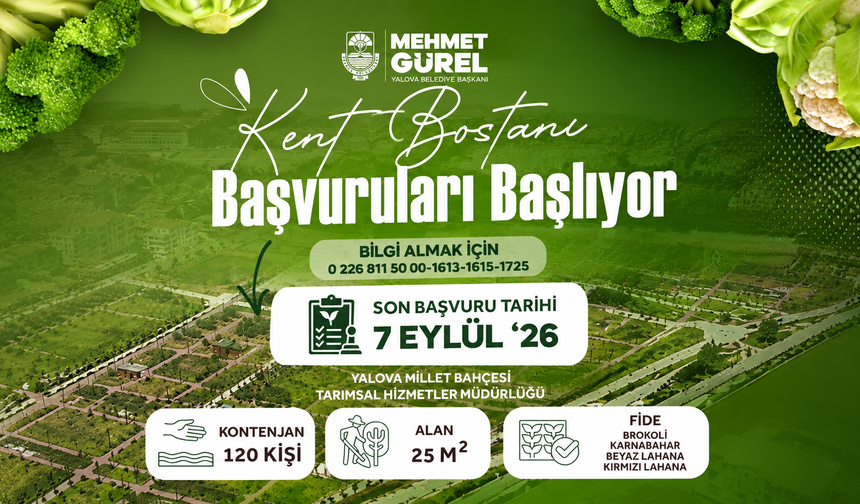 Yalova Belediyesi’nden Doğaseverlere Müjde: Kent Bostanı’nda Yeni Dönem Başlıyor!