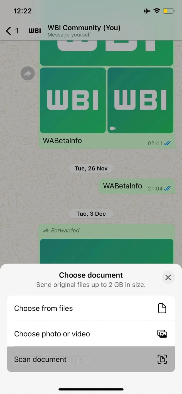 Whatsapp’a Yeni Özellik Dosya Tarama