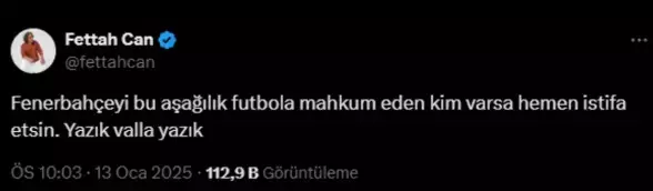 Fettah Can, Mourinho'ya Küfürlü İstifa Çağrısı Yaptı2