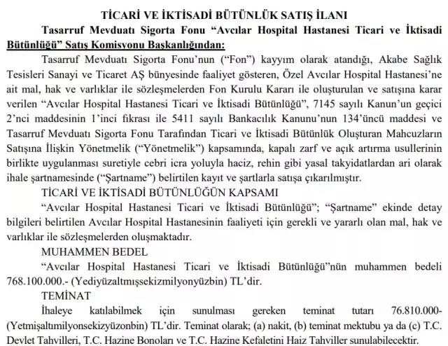 Tmsf, Yenidoğan Çetesi Soruşturmasında Kapatılan Avcılar Hospital’ı Satışa Çıkardı