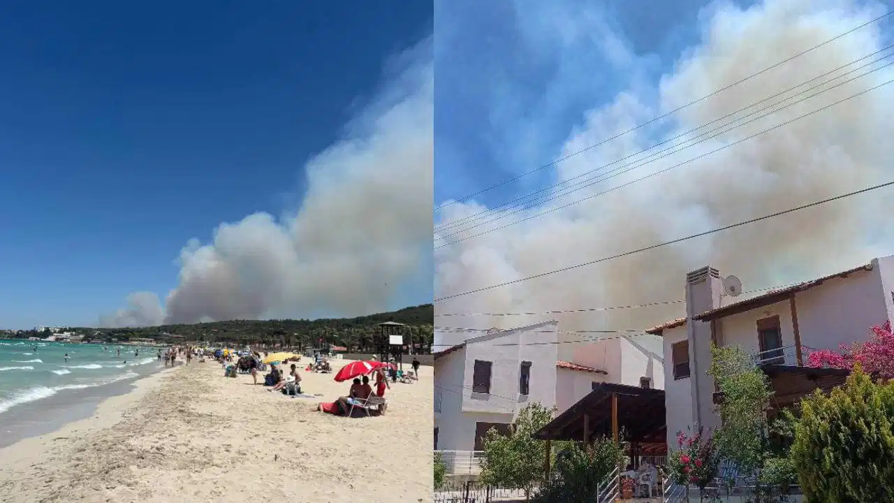 İzmir Çeşme Ve Ödemiş’te Orman Yangınları Yerleşimlere Ulaştı1