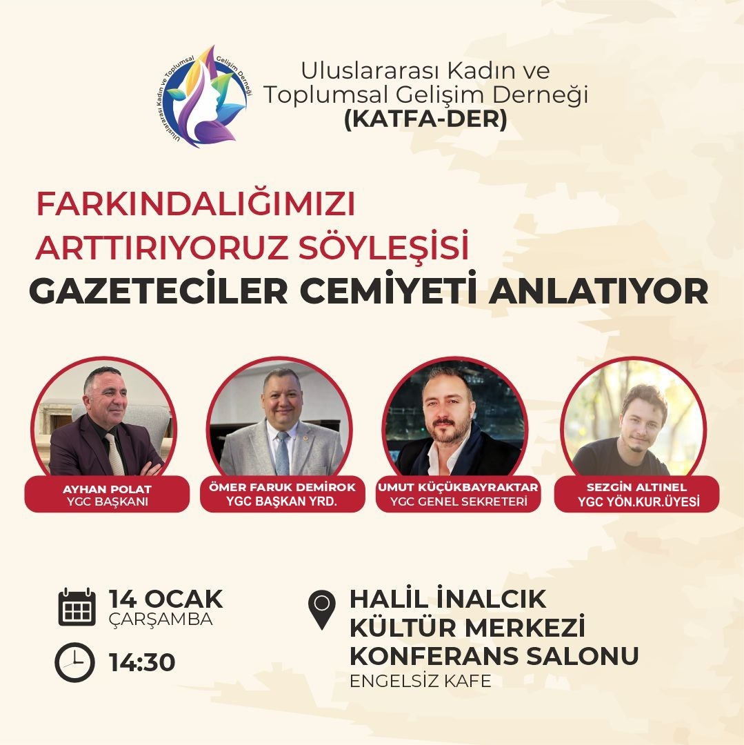 Farkındalığımızı artırıyoruz söyleşinde Gazeteciler cemiyeti digital ve yerel gazeteleri anlatacak