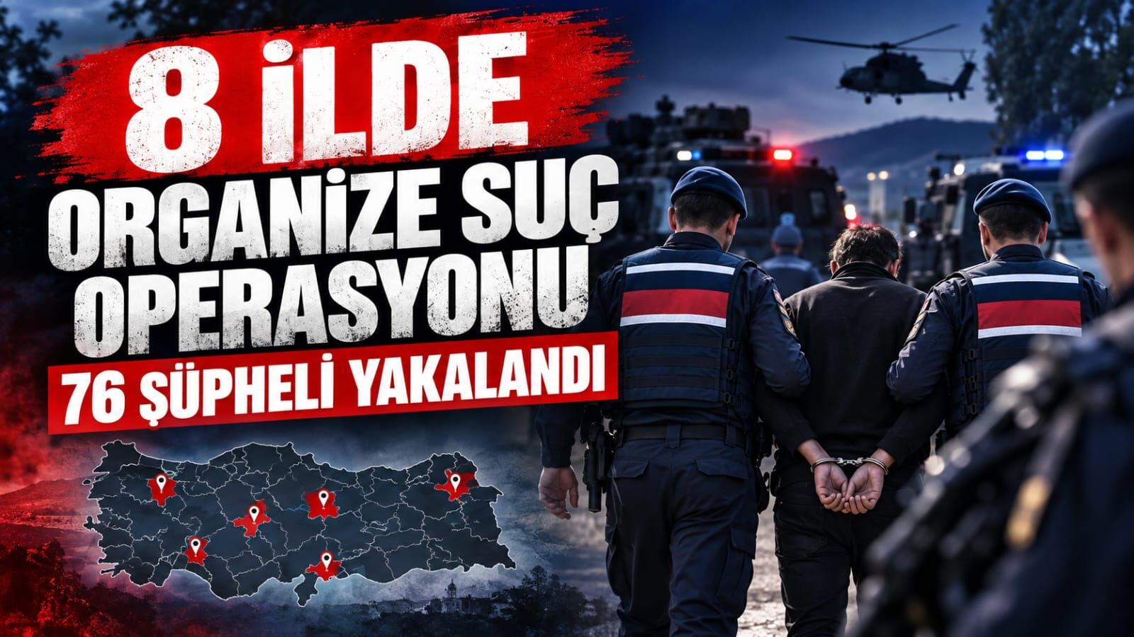 8 ilde organize suç operasyonu: 76 şüpheli yakalandı