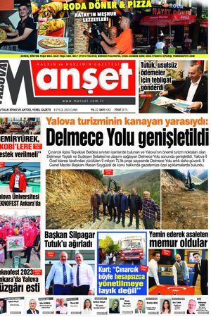 Manşet Gazetesi - 08.09.2023 Manşeti
